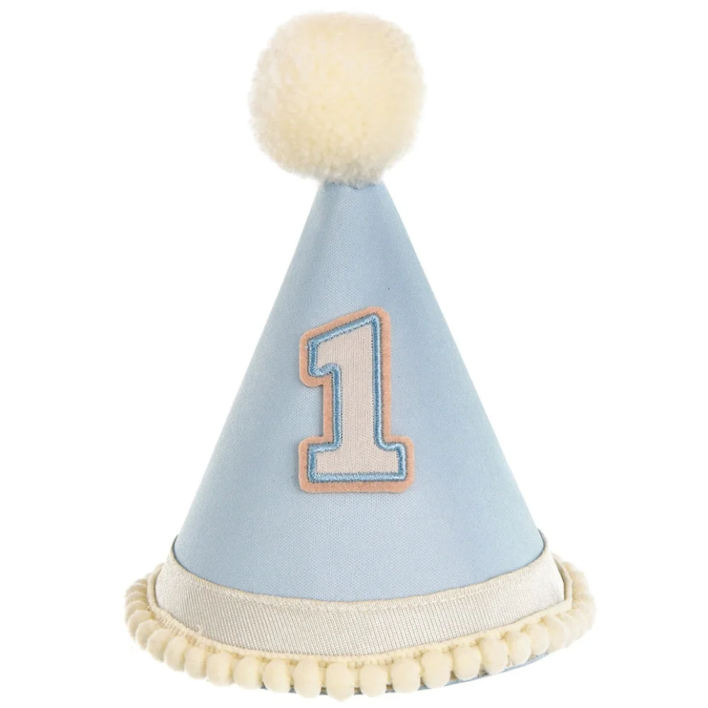 Little Mister One-derful Cone 1st Birthday Hat 7 in NWT